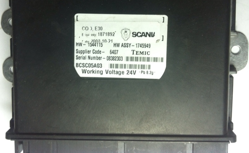 COO SCANIA HW-1544115 HW ASSY-1745949
